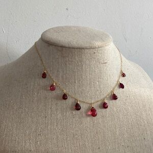 Red tourmaline Necklace